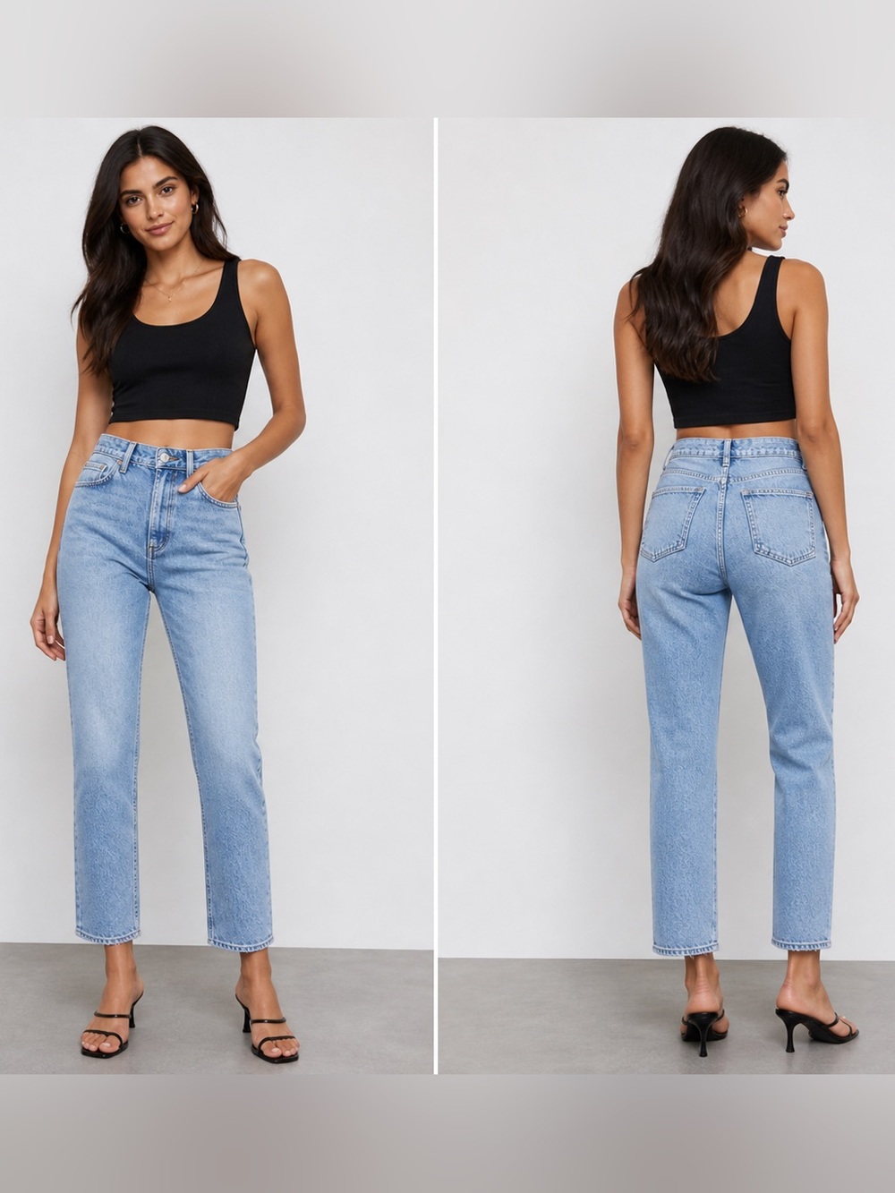 Zara High Rise Light Blue Jeans